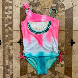 Justice Swimwear Watermelon One-piece